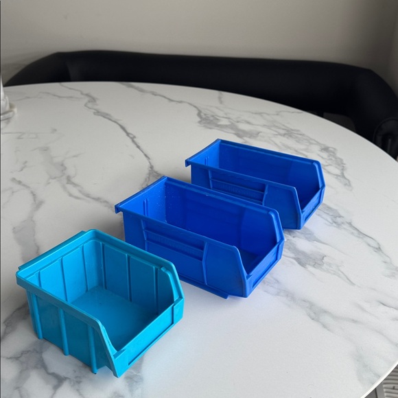 3 Small Stackable Storage Bins - Picture 3 of 3